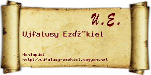Ujfalusy Ezékiel névjegykártya